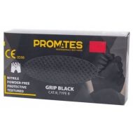 Rękawica M nitryl GRIP czarna ProMates (100szt) - prom.jpg